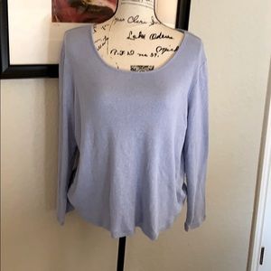 Chicos sparkly lavender top.